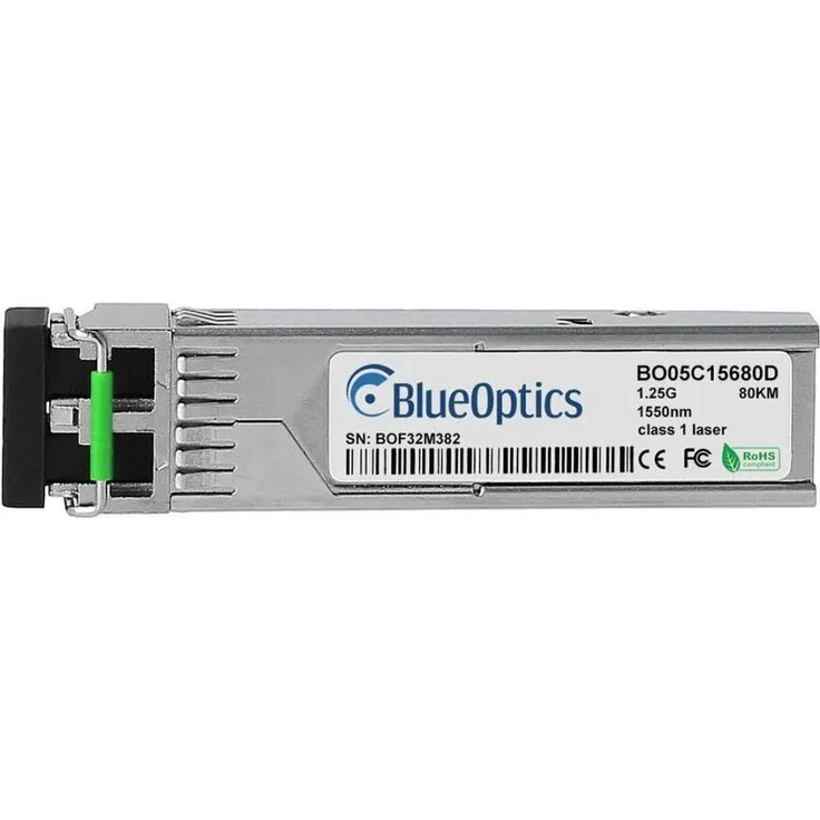 BlueOptics Hirschmann SFP1G-TR15H kompatibler SFP BO05C15680D, Transceiver für Gigabit Ethernet, Silber