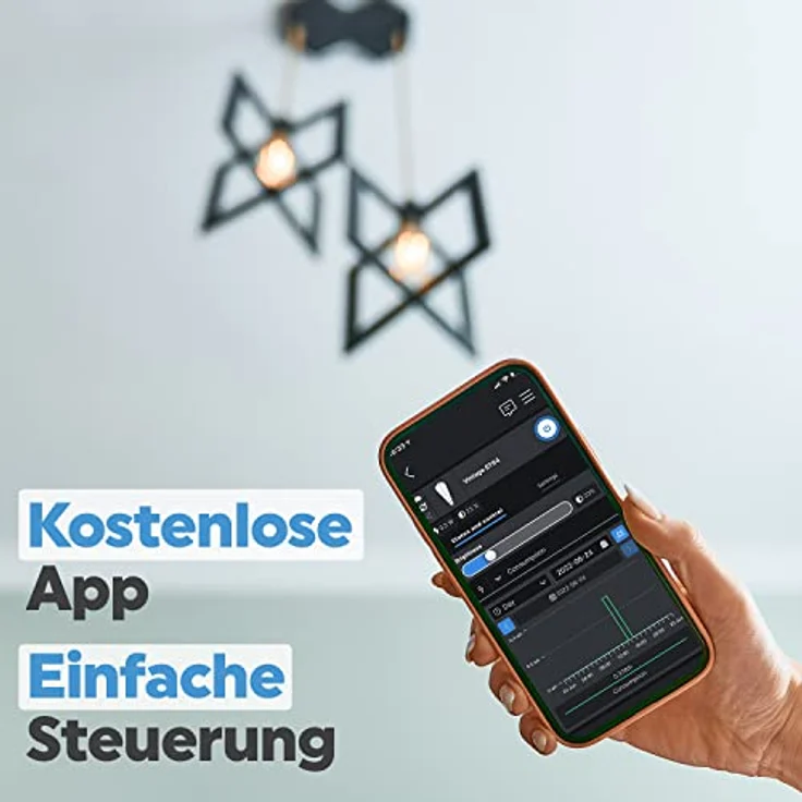 Shelly Vintage ST64 Smart Home Glühbirne dimmbar E27, Digitale Fernbedienung der Retro Glühlampe per App & WLAN, Kompatibel mit Alexa & Google Home, Wifi, 7W, 110V & 220V, Energiesparend, Warmweiß – Bild 4