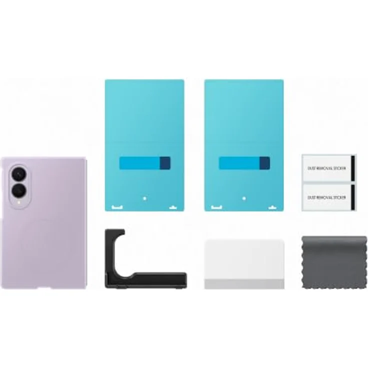 SAMSUNG Silicone Magnet Case für Galaxy Z Fold8, mattschwarzes Silikon-Backcover mit integriertem Magnet und Anti-reflecting Film, Lavender – Bild 5