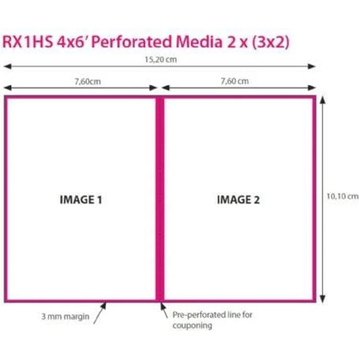 DNP, Kopierpapier, Papier DSRX1HS-4X6P 2 Rollen je 700 St. 10x15 Perforiert für DS-RX1HS (10 x 15 cm)