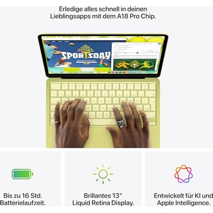 Macbook Neo 13 A18 6-Core CPU  5-Core GPU - 8 GB - 512 GB SSD - Touch ID - Silber - 2026 – Bild 5