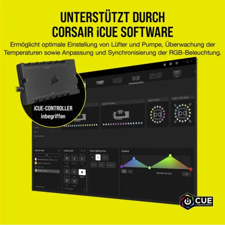 Corsair Hydro X Series iCUE XH305i RGB PRO Individuelles Kühlungs-Kit (Hardline-CPU-Kühlkreislauf, CPU-Wasserkühler, D5 Pumpen-Ausgleichsbehälter-Kombination, Radiator, 3 RGB-Lüfter) Weiß – Bild 4