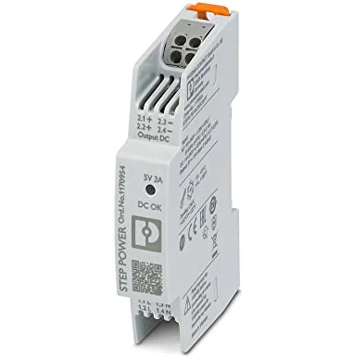 PHOENIX CONTACT Netzteil DIN-Schiene, STEP3-PS/1AC/5DC/3/PT 1170954, 5 V/DC, 3 A, 15 W, 1 x 1 Stück