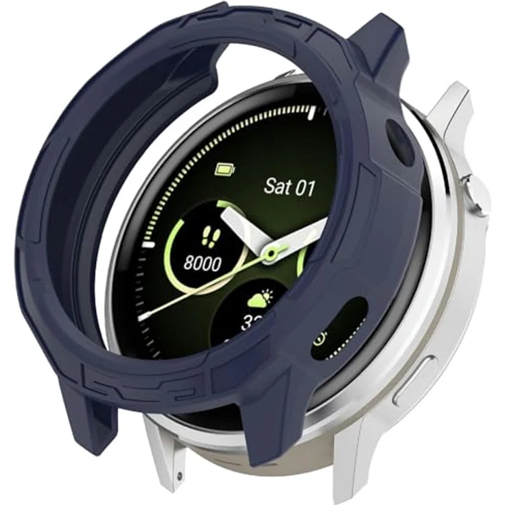 GIOPUEY Hülle für Garmin Venu 4 41mm, Weich und leicht TPU Silikon Schutz Case in Blau – Bild 3
