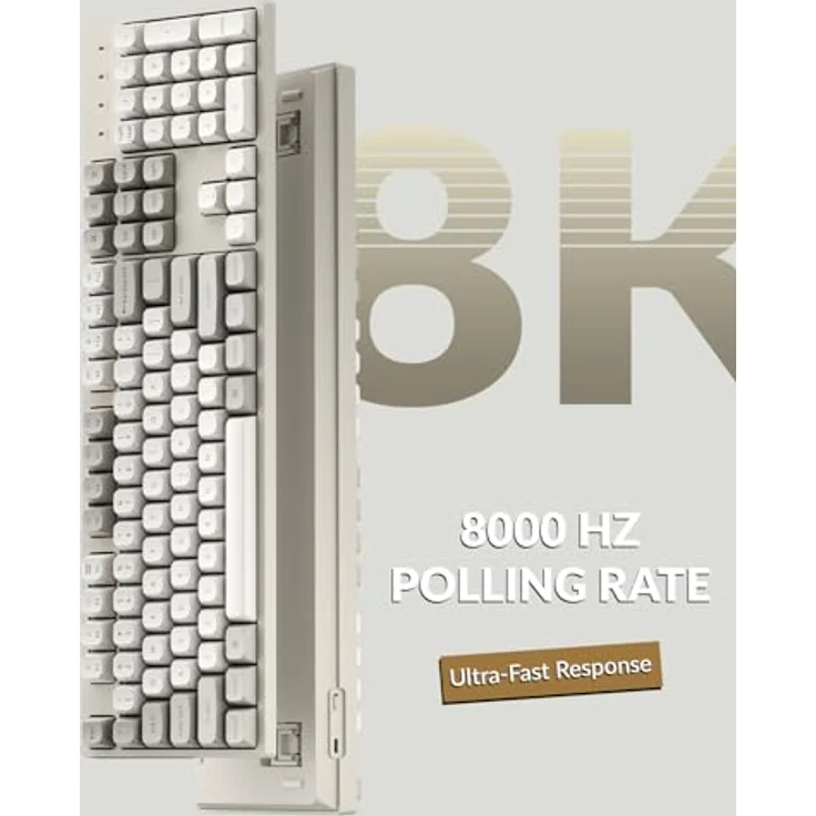 Keychron C2 Pro 8K, Kabelgebundene Mechanische Tastatur mit RGB Backlight, Hot-swappable, QWERTY US Layout, Keychron Super Brown Switch – Bild 2