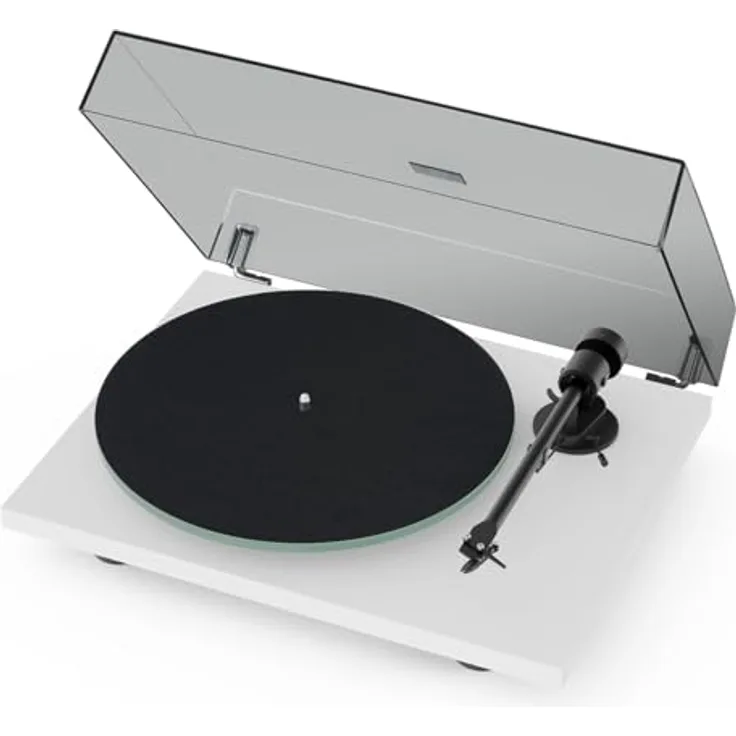Pro-Ject Audio Systems T1 Evo Phono Plattenspieler mit integriertem Vorverstärker (weiß)