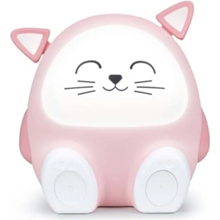 Bigben Bluetooth Lautsprecher mit Nachtlicht Kinder - Katze - Programmierbarer Lautsprecher mit einstellbarer Nachtlampe, wiederaufladbarer Akku – Bild 2