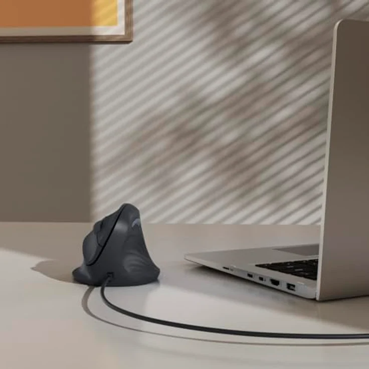 Hama ECM-500R, Ergonomische vertikale Büro Maus mit 1800 DPI, 7 Tasten, kabelgebunden, Schwarz – Bild 6