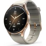 Hama Smartwatch 8900, GPS, AMOLED 1.32 Zoll, Telefonfunktion, Alexa, rund, Gold