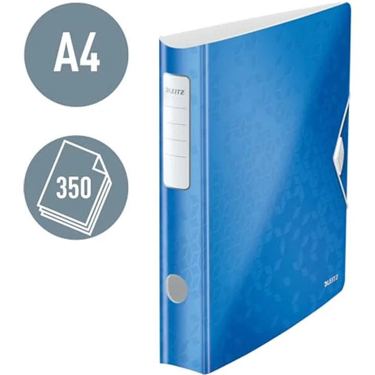 LEITZ Aktenordner Qualitäts-Ordner 180° Active WOW, Büroordner in leuchtendem WOW Metallic-Blau – Bild 3