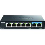 D-Link DMS-107/E Switch (7 Ports), Netzwerk Switch, Schwarz 
