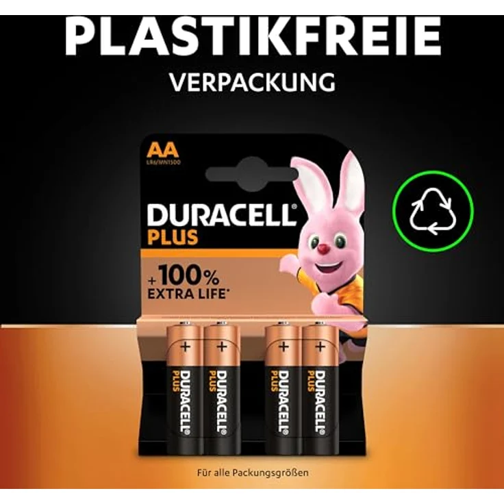 Duracell Plus-AA BOOST K8 Batterien, zuverlässige Energiequelle für elektronische Geräte, 8er Pack – Bild 6