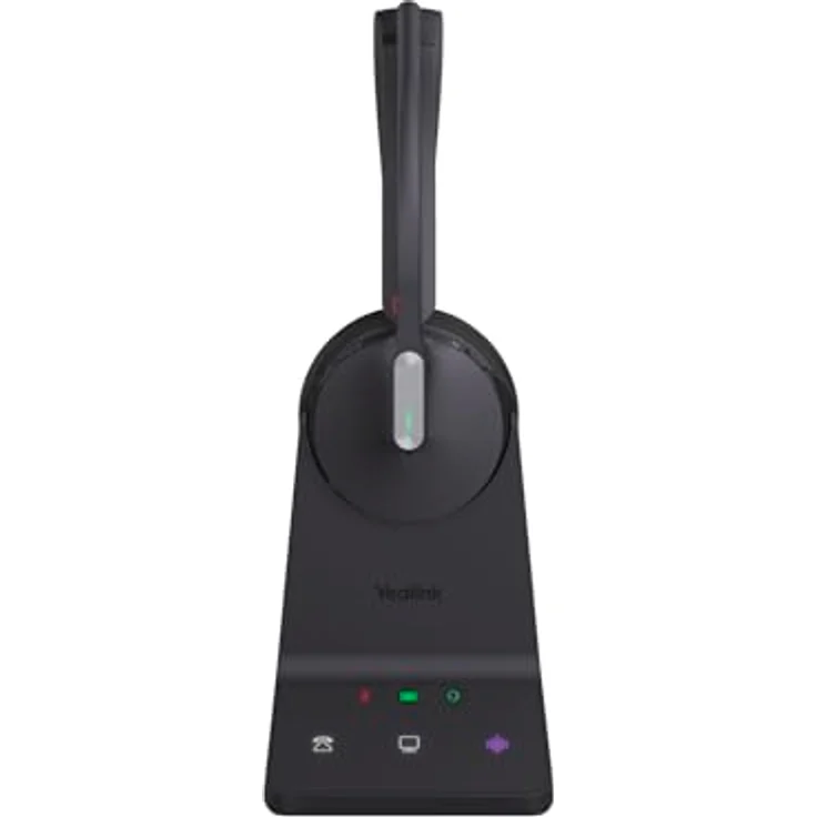 Yealink WH64 Dual UC Headset inkl. Basisstation - Hybrides Stereo Headset mit DECT und Bluetooth, Geräuschunterdrückung, Bis zu 32 Stunden Gesprächslaufzeit – Bild 5