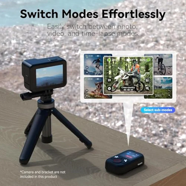 TELESIN Smart Wireless WiFi Fernbedienung mit Farb-LCD-Display, wasserdicht, kompatibel mit GoPro 13, 12, Black, Max und Mini, 60 Meter Reichweite – Bild 5