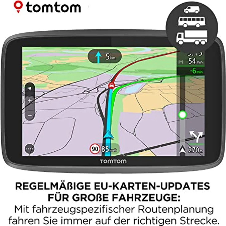 TomTom Go 620 Professional, LKW-Navigationsgerät mit 15,2 cm (6 Zoll) Touchscreen, lebenslangen Karten-Updates und Wi-Fi, schwarz – Bild 2