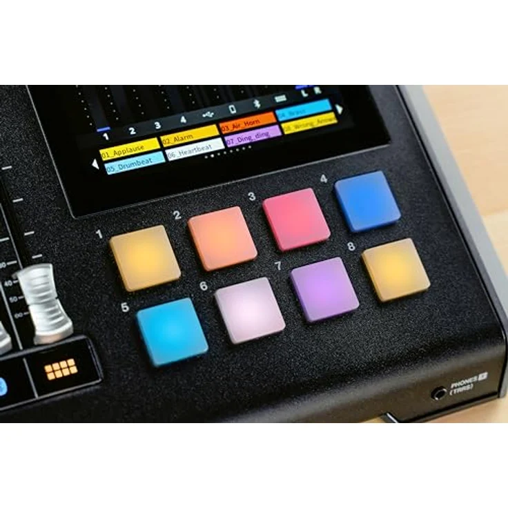Tascam Mixcast 4, Studio- und Livemixer mit vier Mikrofoneingängen, Auto-Mixer-Funktion und 12,7 cm Farb-Touchscreen, Schwarz – Bild 6