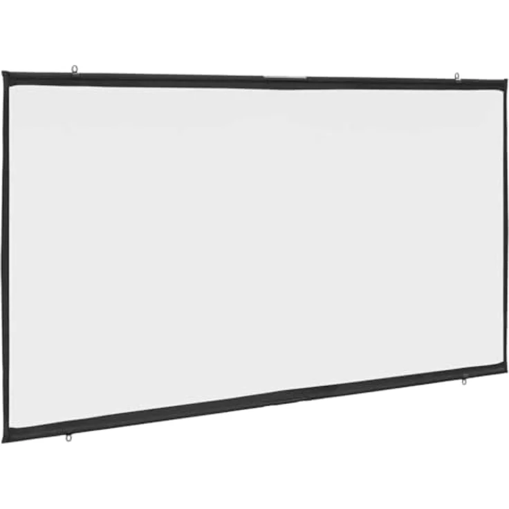 vidaXL manuelle Projektionsleinwand 100 Zoll 16:9, wandhängend, robuster Präsentationsbildschirm aus 100 % Polyester, kinderleicht montierbar – Bild 1