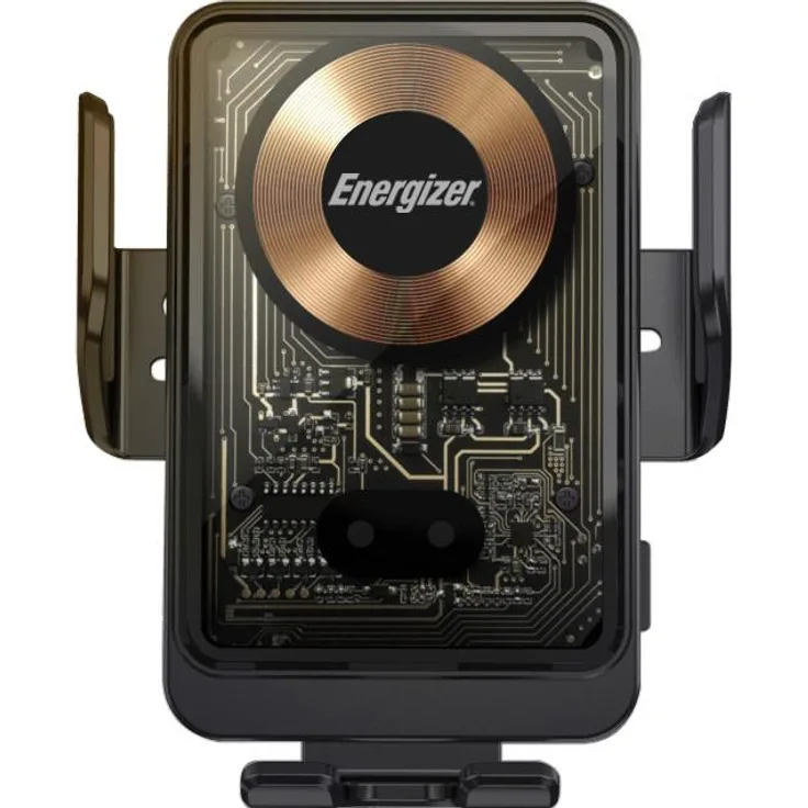 Energizer ECA008, Kabelloses Autoladegerät mit 15W Schnellladung, USB-C, intelligente Klemmung, Schwarz