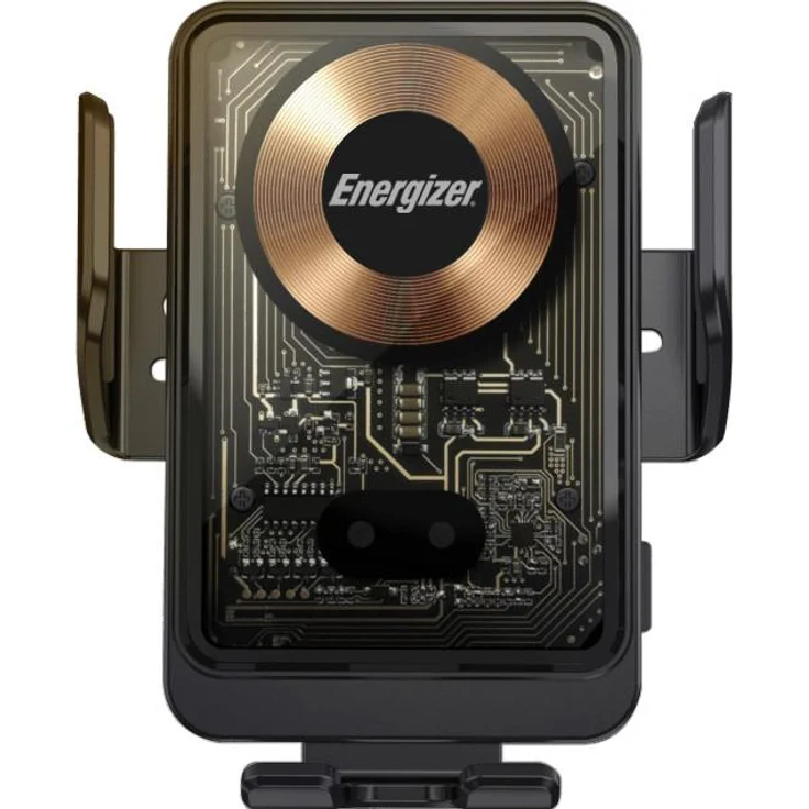 Energizer ECA008, Kabelloses Autoladegerät mit 15W Schnellladung, USB-C, intelligente Klemmung, Schwarz