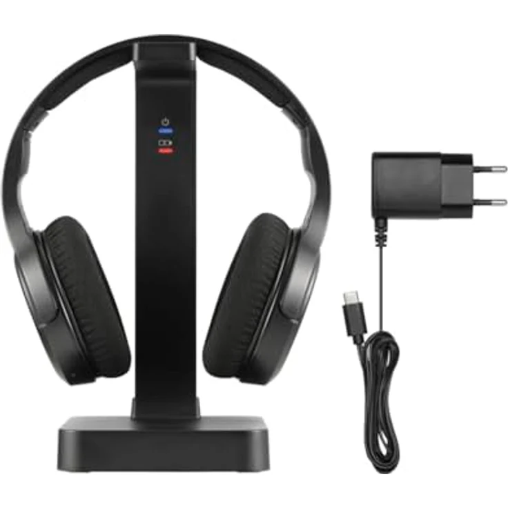 Hama TV Kopfhörer Over-Ear mit 2,4 GHz Funkstation und Bluetooth, Lautstärkeregler, geschlossene Bauweise – Bild 6