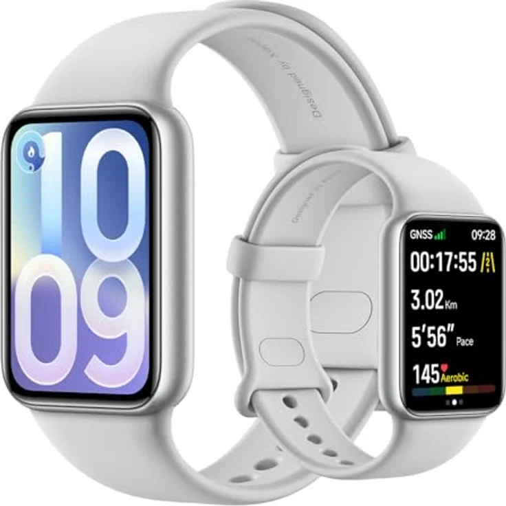 XIAOMI Smart Band 10 Pro, Fitnesstracker mit 135-205 mm Armband, Glacier Silver – Bild 1