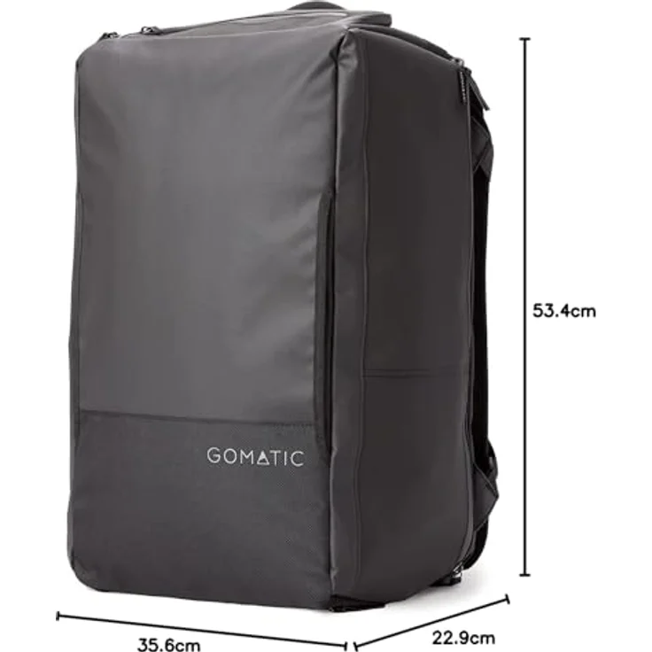 Gomatic Travel Bag, Notebooktasche mit über 20 Funktionen, wasserabweisend, Schwarz – Bild 7
