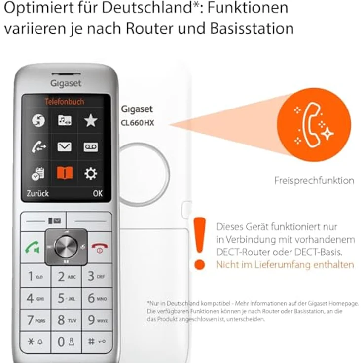Gigaset CL660HX Schnurlostelefon, schnurloses DECT-Telefon in Anthrazit mit klarer Gesprächsqualität – Bild 3