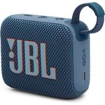 JBL Go 4 in Blue - Portable Bluetooth Speaker Box Pro Sound, Deep Bass and Playtime Boost Function - Waterproof and Dustproof - 7 Hours Runtime