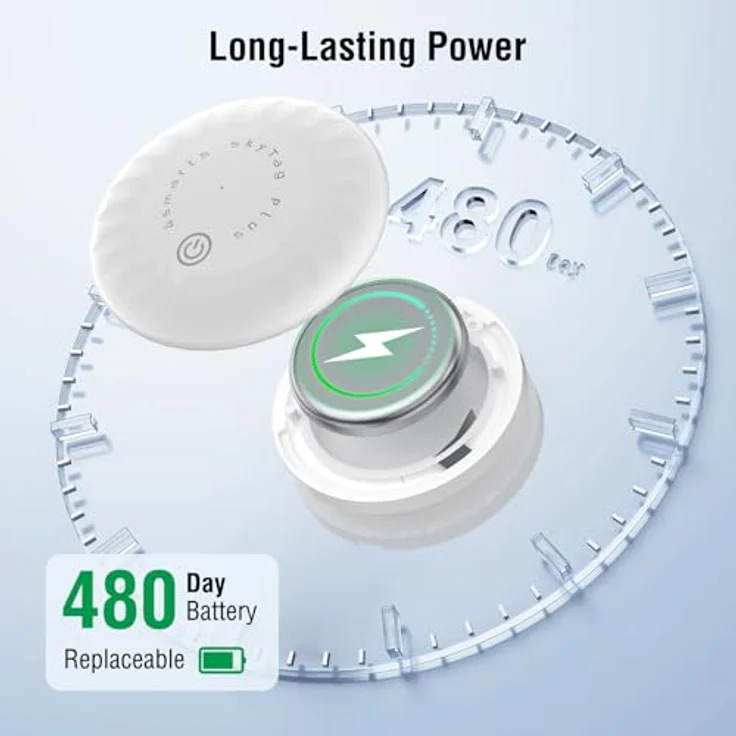 4smarts SkyTag Plus, Tracker mit IP65 Schutz, Bluetooth 5.3, 4er Set, Weiss – Bild 6