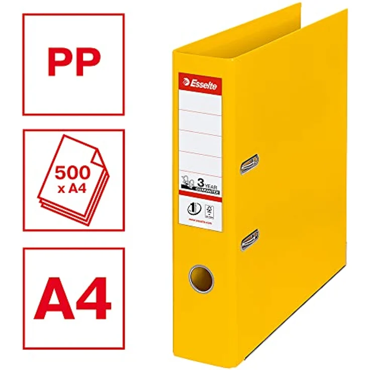 ESSELTE Aktenordner No. 1, Büroordner mit Polypropylen-Einband, schwarz – Bild 2