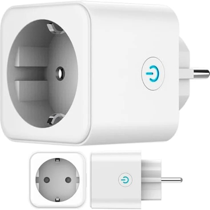Luminea Home Control Smart Steckdose: WLAN-Steckdose, Matter-zertifiziert, Energiekostenmesser, App, 16 A (Schwarz, WLAN Steckdose Matter zertifiziert, Smart Home Steckdose Matter) – Bild 4