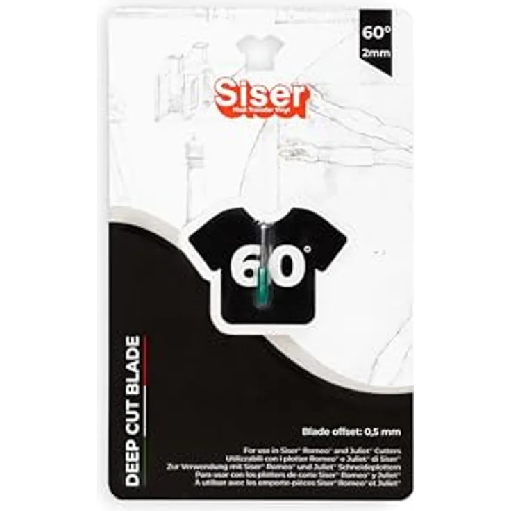 Siser Cutting Blade – Deep Cuts (2 mm), Hochwertige Stahlklinge für präzise Schnitte und dickere Materialien, kompatibel mit Siser-Messerhalter