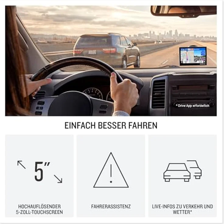 Garmin Drive 53, 12,7 cm (5 Zoll) Navigationsgerät mit 16 GB Speicher, Ganz Europa, schwarz, Versandkostenfrei – Bild 2