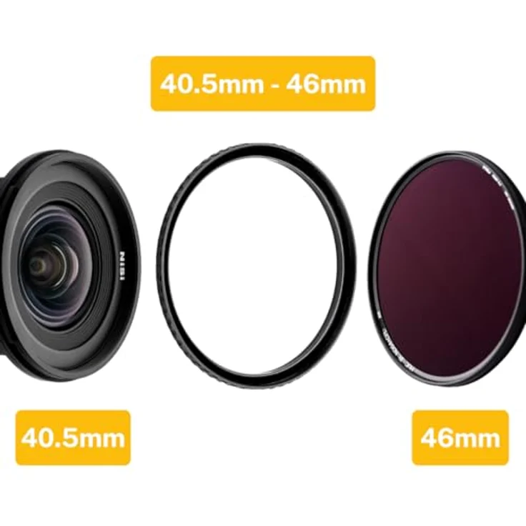 Nisi Brass 46 mm Objektivfilter, silber, mit Antireflex-Filzbehandlung und gerändelten Seiten – Bild 4