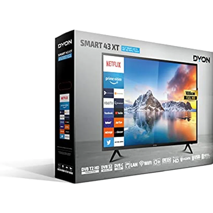 DYON 43 XT 108 cm (43 Zoll) LED Smart TV (Full HD, kein HDR, Edge-LED) HD-Triple-Tuner (Sat, Antenne, Kabel) Energieklasse G – Bild 4