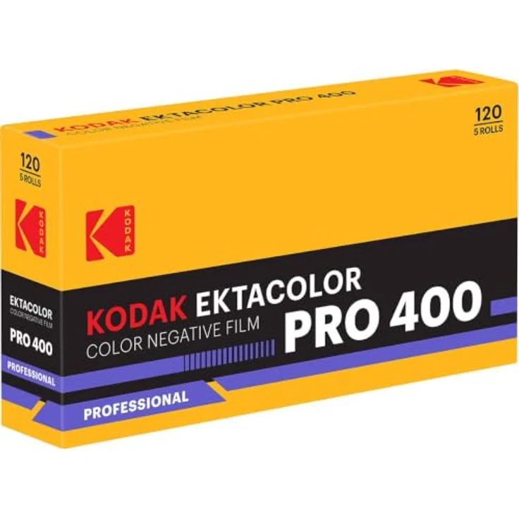 KODAK Eastman Ektacolor Pro 400 120-format, Farbnegativfilm mit ISO 400, 5 Rollen für hohe Schärfe und natürliche Hauttöne – Bild 1