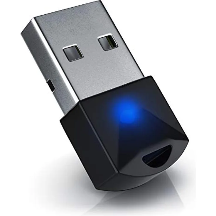 CSL - USB Bluetooth 5.0 Adapter Mini – BT V5.0 Stick Dongle – für PC Laptop - Bluetooth Empfänger und Sender für Desktop Laptop Drucker Headset Lautsprecher - kompatibel mit Windows 8.1 10 11