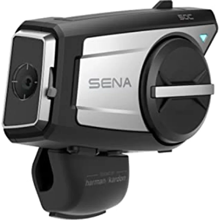 Sena 50C-01 Motorrad-Sprechanlage, Bluetooth 5.0 mit 4K-Kamera und Sound by Harman Kardon, Schwarz