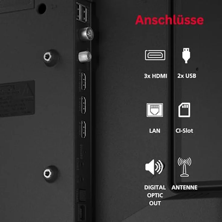 Sharp 24HE2745E, 24 Zoll Smart TV powered by TiVo, HDR Fernseher mit HD Auflösung und Triple-Tuner, LED TV – Bild 4