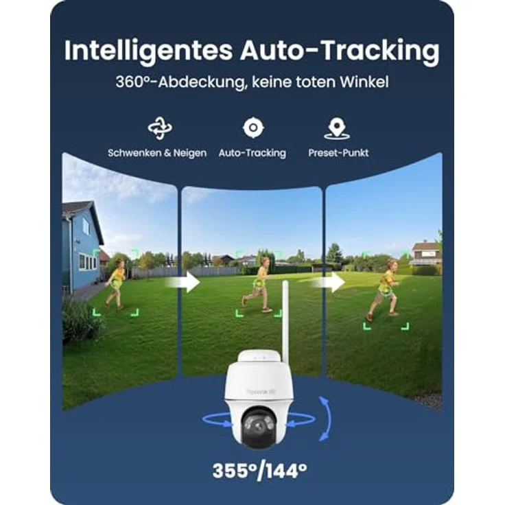 Reolink Argus PT Ultra, 4K PT Solar Überwachungskamera Set mit Home Hub, 360° Schwenkfunktion, Farbnachtsicht, lokalem Speicher und Solarpanel – Bild 3