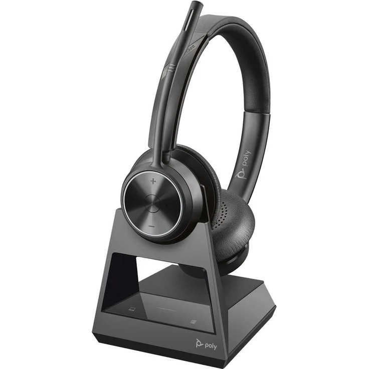 Polycom DECT Headset Savi 7320 UC, binaural Wireless In-Ear-Kopfhörer, Schwarz, hohe Ladeleistung