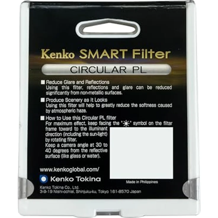 Kenko Smart Circular PL Slim Polarisationsfilter Gehäuse, 62 mm schwarz – Bild 8