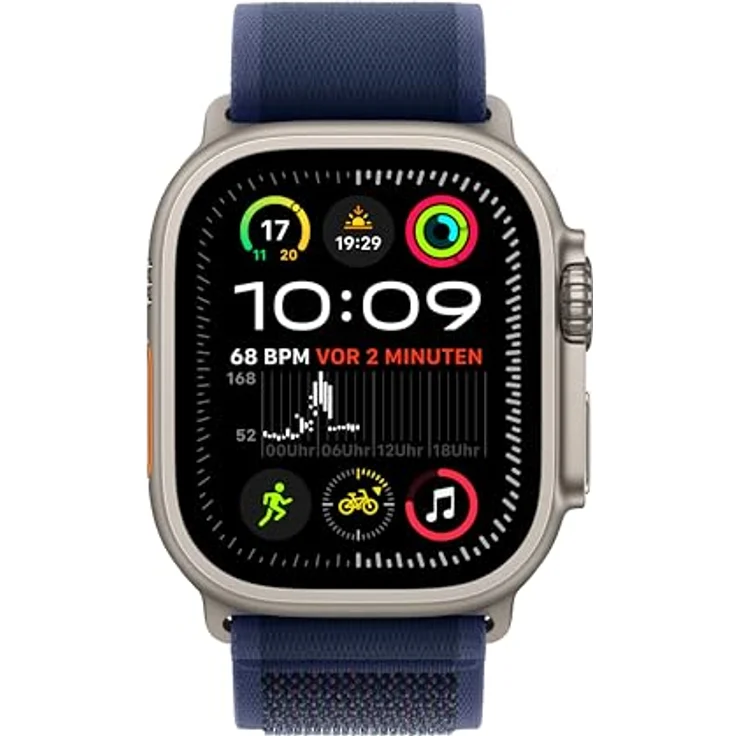 Apple Watch Ultra 2 GPS + Cellular, 49 mm Titangehäuse, Trail Loop Blau – S/M – Bild 2