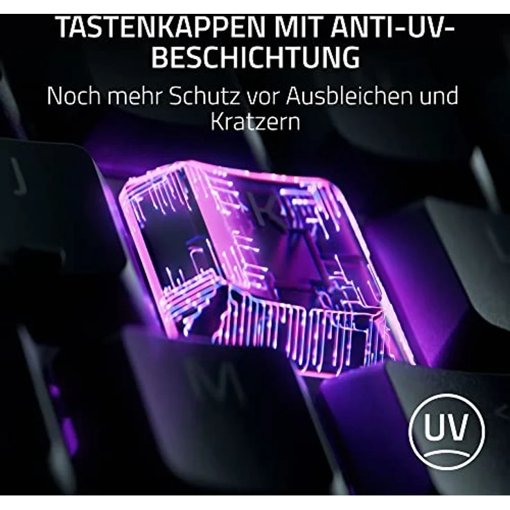 Razer Ornata V3 Tenkeyless - Kompakte Flache Gaming-Tastatur (Mecha-Membran-Switches, Tastenkappen mit Anti-UV-Beschichtung, Beleuchtete Separate Medientasten) QWERTZ DE-Layout | Schwarz – Bild 4
