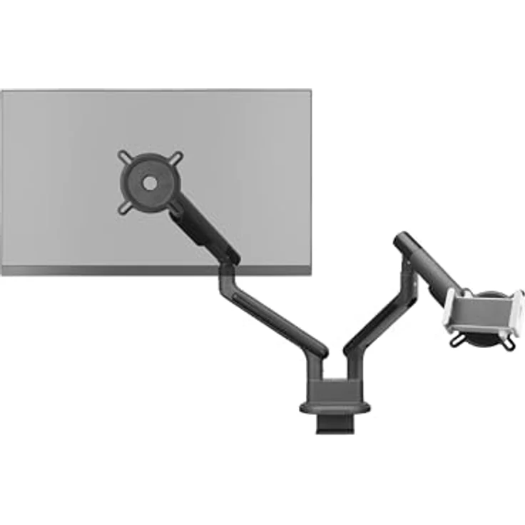 One For All Tablethalterung für Monitorarm, VESA-kompatibel, sichere Befestigung, weiß – Bild 5