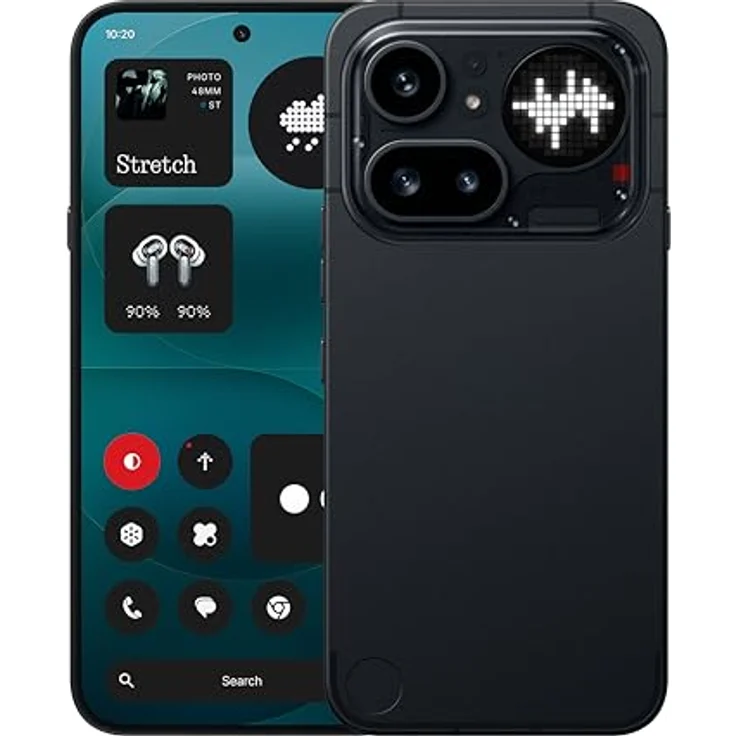 Nothing Phone (4a) Pro, Smartphone mit 50MP Triple-Kamera, 140x Ultra-Zoom, Metall-Unibody, 50W Schnellladen, 144Hz AMOLED, 8GB+128GB - Schwarz – Bild 1