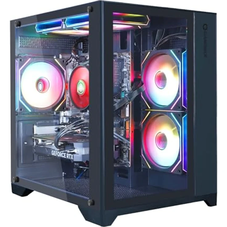 GameMax Infinity Mini BK 7796, Gaming-PC mit AMD Ryzen 7 5700X, 16GB RAM, 1TB SSD und GeForce RTX 5060 Ti, Schwarz – Bild 2