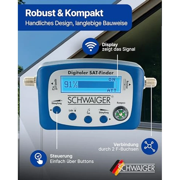 Schwaiger 5170 sat-finder digital-satellitenerkennung-satelliten-finder mit integriertem – Bild 6