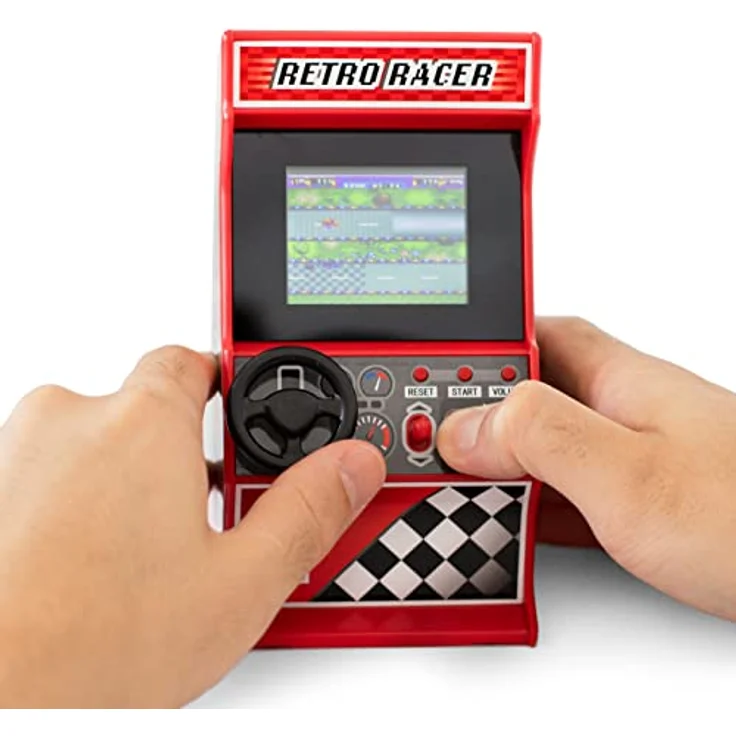 Orb Retro Rennmaschine 8-Bit Arcade 30 Spiele, Rot, Schwarz – Bild 3