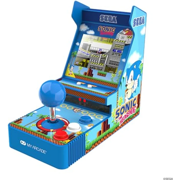 ATARI Joystick Player Sonic The Hedgehog, blauer Joystick mit 3,5 Zoll Bildschirm und 4 Batterien – Bild 6